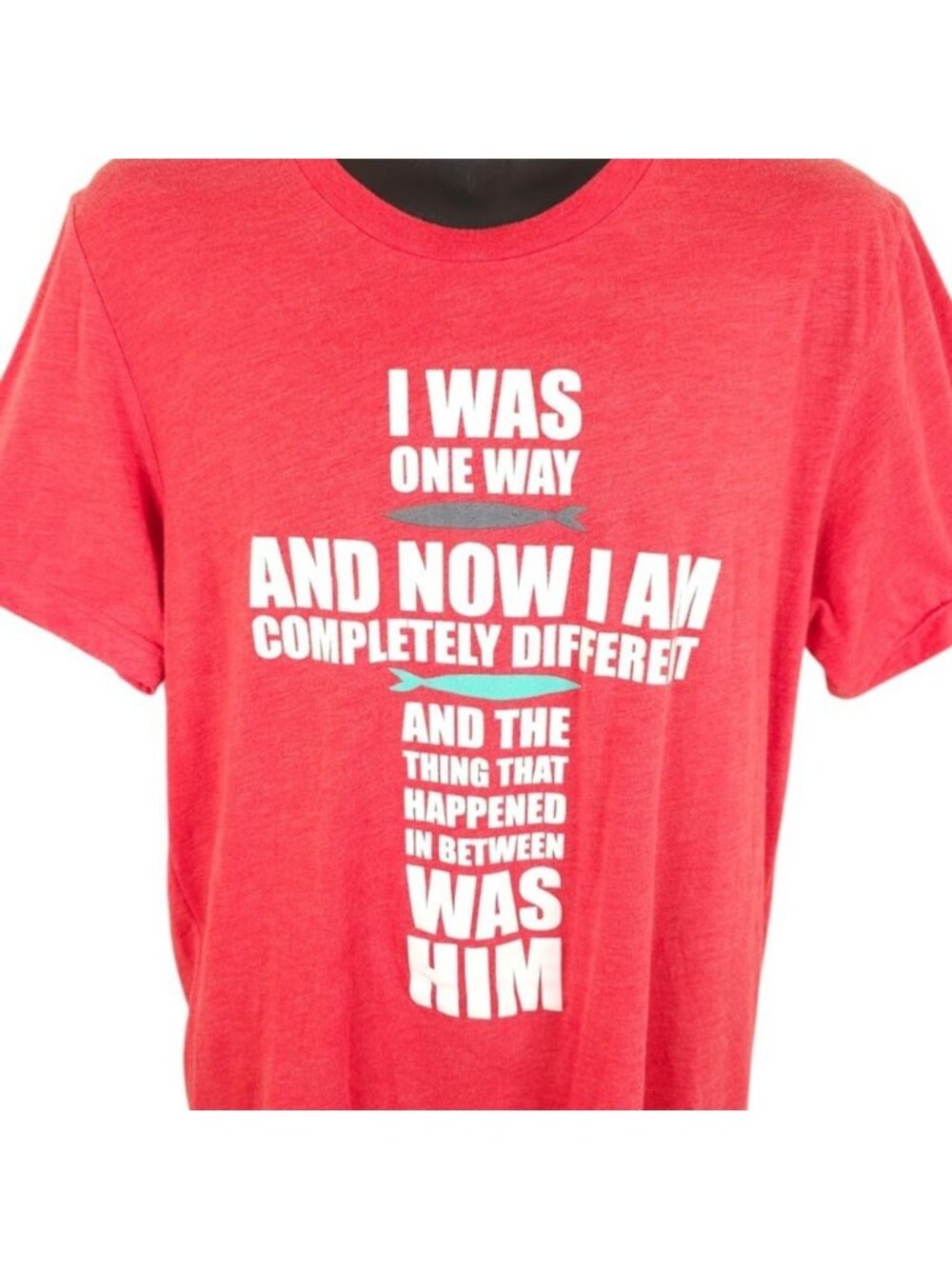 The Chosen T Shirt Mens Size Large Red Christian TV Show I Am Different